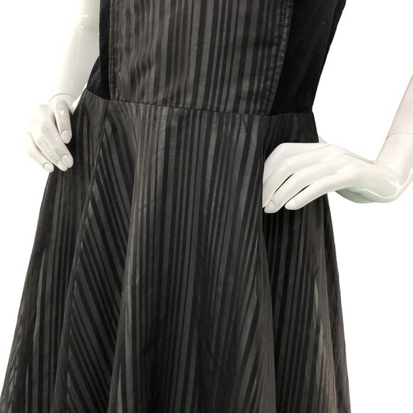 Lip Service Womens Size L Dress Black Stripe Bustier Cotton Fit And Flare - Picture 3 of 16
